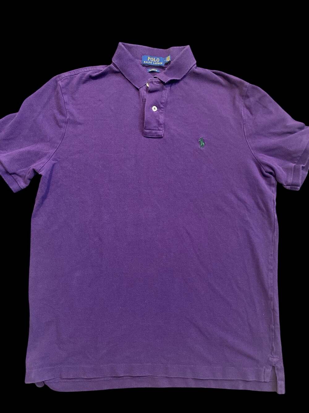 Polo Ralph Lauren Short Sleeve Classic Fit Mesh Polo Shirt in Purple